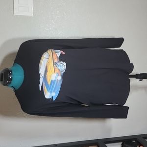 Black long sleeved Coop muscle car graphic tee